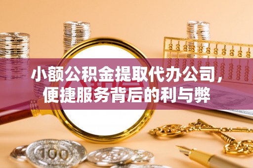 连南小额公积金提取代办公司，便捷服务背后的利与弊