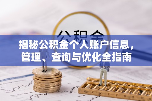 连南揭秘公积金个人账户信息，管理、查询与优化全指南