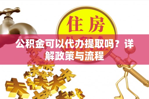 连南公积金可以代办提取吗？详解政策与流程