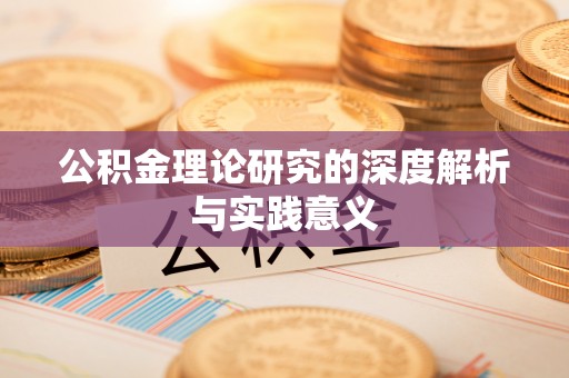 连南公积金理论研究的深度解析与实践意义