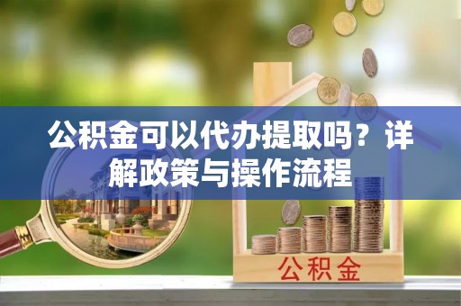 连南公积金可以代办提取吗？详解政策与操作流程