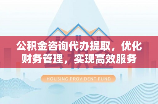 连南公积金咨询代办提取，优化财务管理，实现高效服务