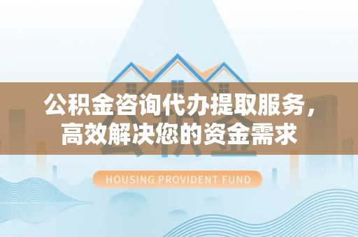 连南公积金咨询代办提取服务，高效解决您的资金需求