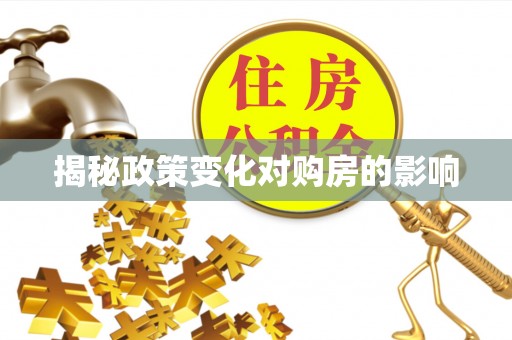 连南揭秘政策变化对购房的影响