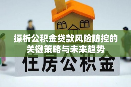 连南探析公积金贷款风险防控的关键策略与未来趋势