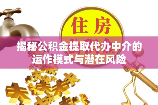 连南揭秘公积金提取代办中介的运作模式与潜在风险