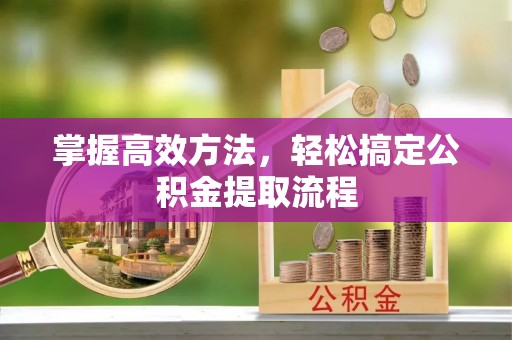连南掌握高效方法，轻松搞定公积金提取流程