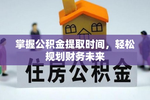连南掌握公积金提取时间，轻松规划财务未来
