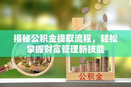 连南揭秘公积金提取流程，轻松掌握财富管理新技能