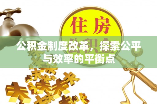 连南公积金制度改革，探索公平与效率的平衡点