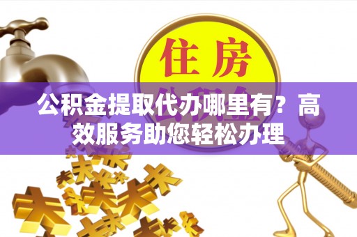 连南公积金提取代办哪里有？高效服务助您轻松办理