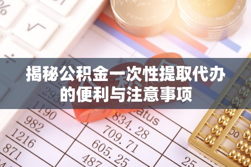 连南揭秘公积金一次性提取代办的便利与注意事项