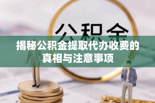 连南揭秘公积金提取代办收费的真相与注意事项