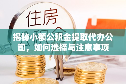 连南揭秘小额公积金提取代办公司，如何选择与注意事项