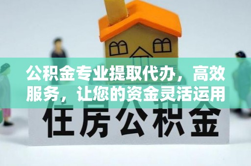 连南公积金专业提取代办，高效服务，让您的资金灵活运用