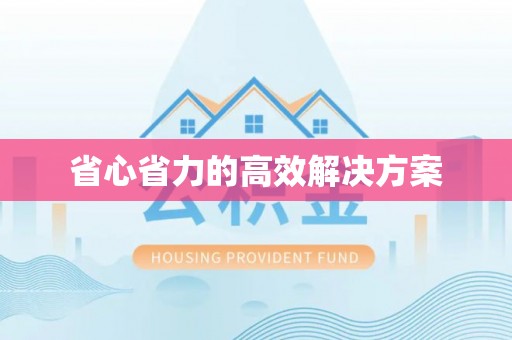 连南省心省力的高效解决方案
