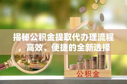 连南揭秘公积金提取代办理流程，高效、便捷的全新选择