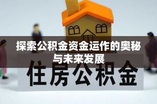 连南探索公积金资金运作的奥秘与未来发展