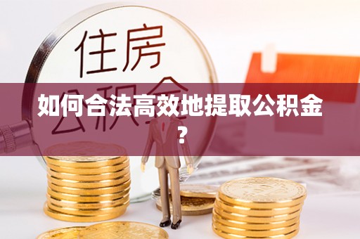 连南如何合法高效地提取公积金？